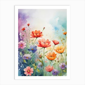 Watercolor Flowers 20 Art Print