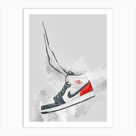 Sneakers Nike Jordan Painting Art Print