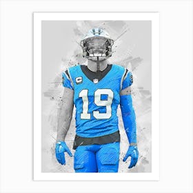 Adam Thielen Carolina Panthers Art Print