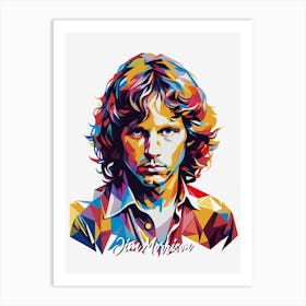 Jim Morison 02 Portrait Music Icon Style WPAP Pop Art Art Print