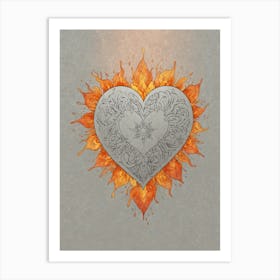 Heart Of Fire 8 Art Print