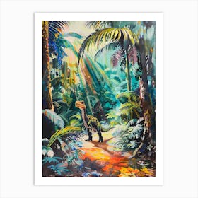 Dinosaur In The Sunlight In The Jungle Art Print