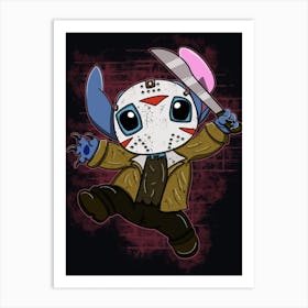 Ohana Jason - Stitch Halloween Art Print