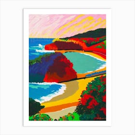 Moffat Beach, Australia Hockney Style Art Print