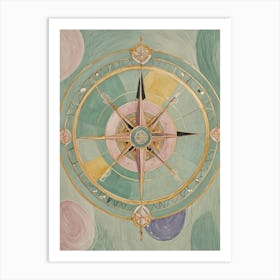 Compass In Pastel Art Print