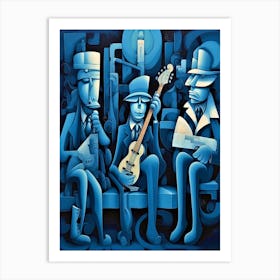 Blues Soul Series 13 - Blues Musicians Abstract Art Print