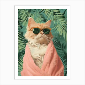 Cat In Sunglasses Art Print