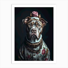 Dog In clothes Art Print