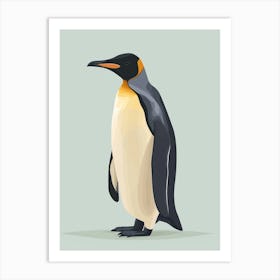 Emperor Penguin Cooper Bay Minimalist Illustration 3 Art Print