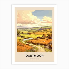 Devon Vintage Travel Poster Dartmoor 4 Art Print