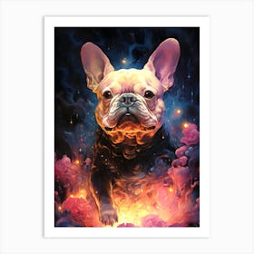 French Bulldog On Fire Art Print