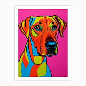 Redbone Coonhound Andy Warhol Style Dog Art Print