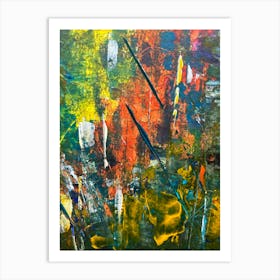 Abstract Acrylic with Palette Knife 1 Art Print