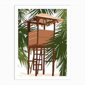 Lifeguard Tower Art Print