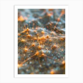 Abstract Image Of Network Art Print