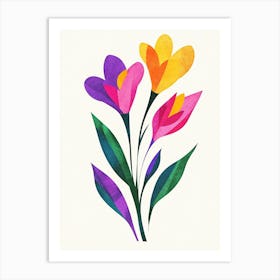 Watercolor Flowers 1 Art Print