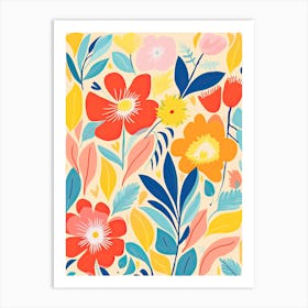 Flowers, Matisse style Art Print