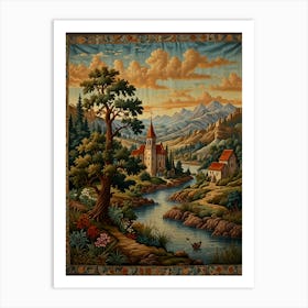 Village Tapestry Art Print