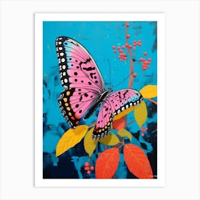 Pop Art Eastern Tailed Blue Butterfly  4 Art Print