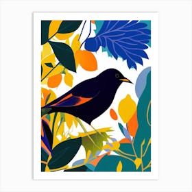 Blackbird Pop Matisse Bird Art Print