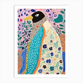 Maximalist Animal Painting Penguin 2 Art Print