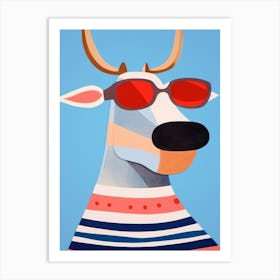 Little Caribou 2 Wearing Sunglasses Art Print