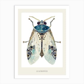 Colourful Insect Illustration Leafhopper 4 Poster Art Print