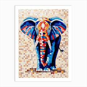 Mosaic Elephant Art Print