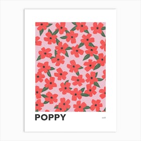 Poppy  August Birth Flower Art Print