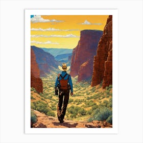 Cowboy In The Desert 1 Art Print