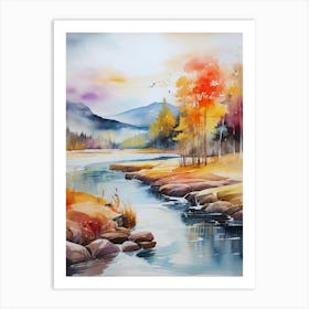 Autumn River 1 Art Print