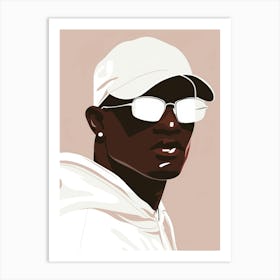 Black Man In Sunglasses Art Print