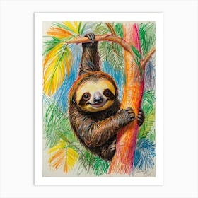 Sloth 3 Art Print