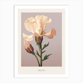 Floral Illustration Freesia 2 Poster Art Print