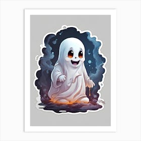 Ghost Sticker Art Print