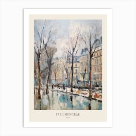 Winter City Park Poster Parc Monceau Paris France 4 Art Print