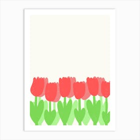 Tulips In The Field 1 Art Print