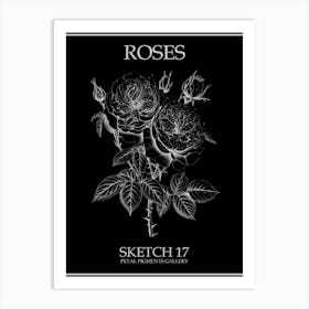 Roses Sketch 17 Poster Inverted Art Print