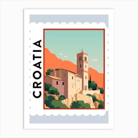 Croatia 1 Travel Stamp Poster Art Print