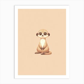 Meerkat Illustration Nursery Zoo Theme Jungle Nursery Art Print