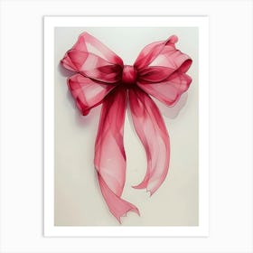 Red Bow Art Print