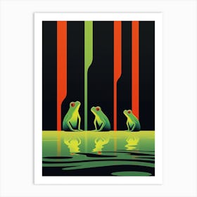 Frog Minimalist Abstract 3 Art Print