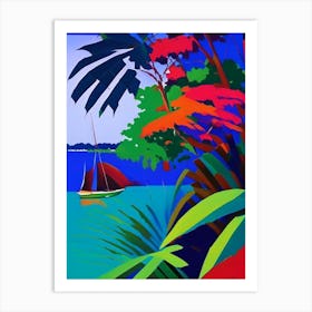 Guna Yala Panama Colourful Painting Tropical Destination Art Print