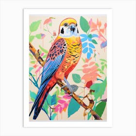 Colourful Bird Painting American Kestrel 3 Art Print