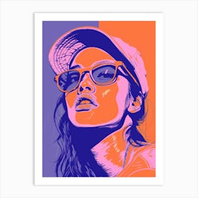 Portrait Of A Woman In Sunglasses 1 Art Print