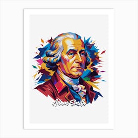 Adam Smith 2 Portrait WPAP Pop Art Art Print