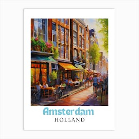 Netherlands Amsterdam, travel poster, wall art print, Amsterdam painting,13 Art Print