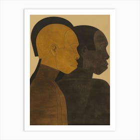 Portrait Of Two Black Men Art Print