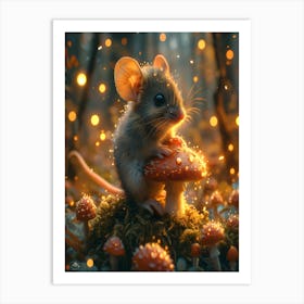 Mouse In The Forest Art Print