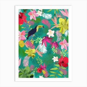Exotic Flowers Tropical Art Print